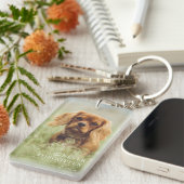 Personalized Dog Memorial Photo Pet Loss Gift Schlüsselanhänger (Vorderseite rechts)