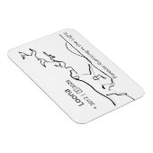 Personalized Dog Memorial Sympathy Line Art Magnet (Rechte Seite)