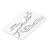 Personalized Dog Memorial Sympathy Line Art Magnet (Linke Seite)