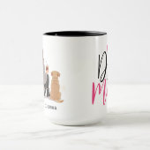 Personalized Dog Mom – Custom Name Mother’s Day Tasse (Zentrum)