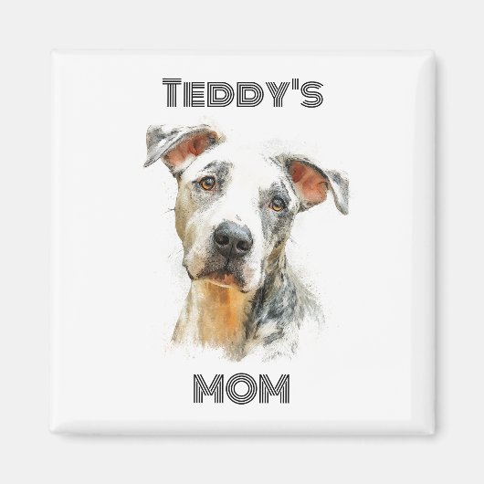 Personalized Dog Mom Magnet | Custom Gift (Vorne)
