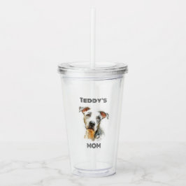 Personalized Dog Mom Photo Acrylic Tumbler  Acryltrinkbecher