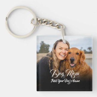 Personalized Dog Mom Photo Locket Schlüsselanhänger