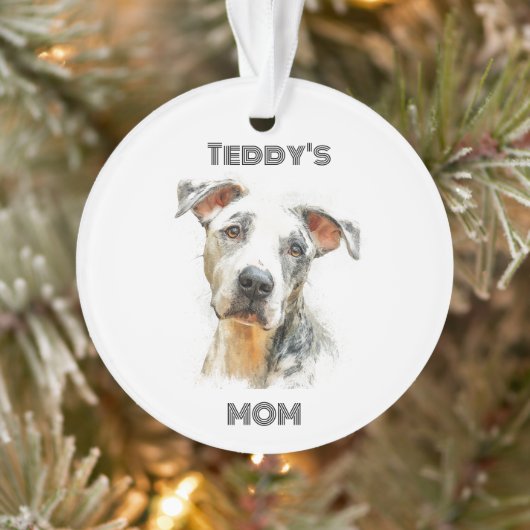 Personalized Dog Mom Photo Ornament | Custom Gift (Baum)