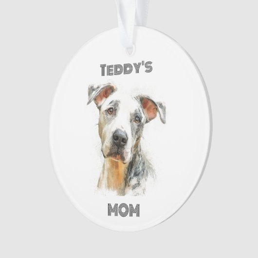 Personalized Dog Mom Photo Ornament | Custom Gift (Vorderseite)
