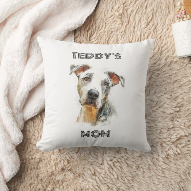 Personalized Dog Mom Photo Pillow | Custom Gift Kissen (Decke)