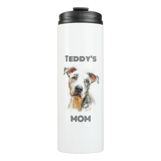 Personalized Dog Mom Thermal Tumbler | Custom Gift Thermosbecher (Vorderseite)