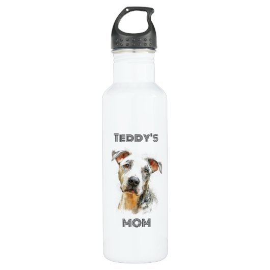 Personalized Dog Mom Water Bottle | Custom Gift Edelstahlflasche (Vorderseite)