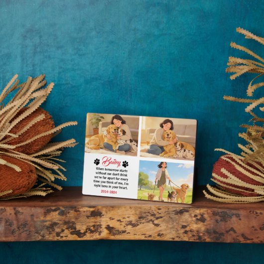 Personalized Dog Mom with Custom Name | Happy Fotoplatte (Seite)