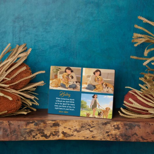 Personalized Dog Mom with Custom Name | Happy Fotoplatte (Seite)