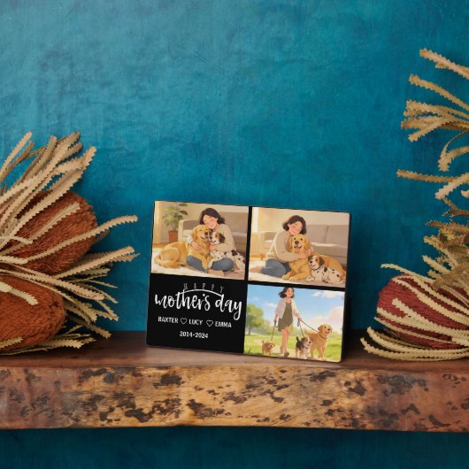 Personalized Dog Mom with Custom Name | Happy Fotoplatte (Seite)