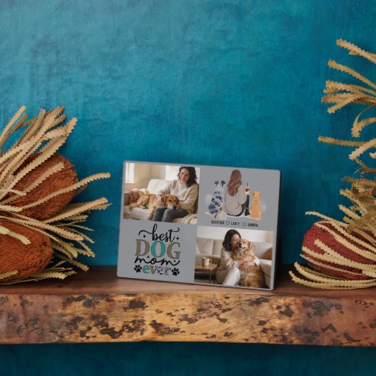 Personalized Dog Mom with Custom Name | Happy Fotoplatte (Seite)