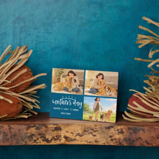 Personalized Dog Mom with Custom Name | Happy Fotoplatte (Seite)