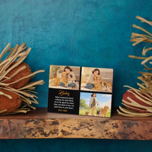 Personalized Dog Mom with Custom Name | Happy  Fotoplatte (Seite)