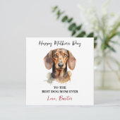Personalized Dog Name – Happy Mother’s Day Karte (Stehend Vorderseite)