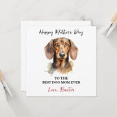Personalized Dog Name – Happy Mother’s Day Karte (Vorderseite/Rückseite Beispiel)