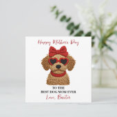 Personalized Dog Name – Happy Mother’s Day Karte (Stehend Vorderseite)