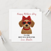 Personalized Dog Name – Happy Mother’s Day Karte (Vorderseite/Rückseite Beispiel)