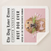 Personalized Dog Photo | Best Dog Ever Sherpadecke (Vorderseite (Horizontal))