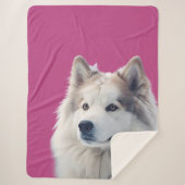 Personalized Dog Photo Blanket Sherpadecke (Vorderseite)