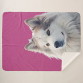 Personalized Dog Photo Blanket Sherpadecke (Vorderseite (Horizontal))