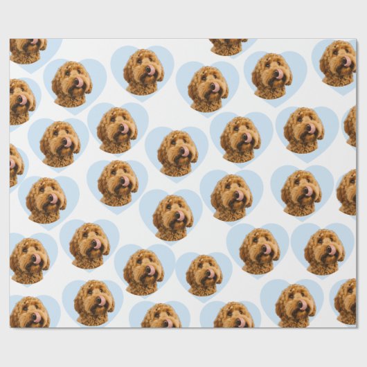 Personalized Dog Photo Custom Pet Geschenkpapier (Flach)