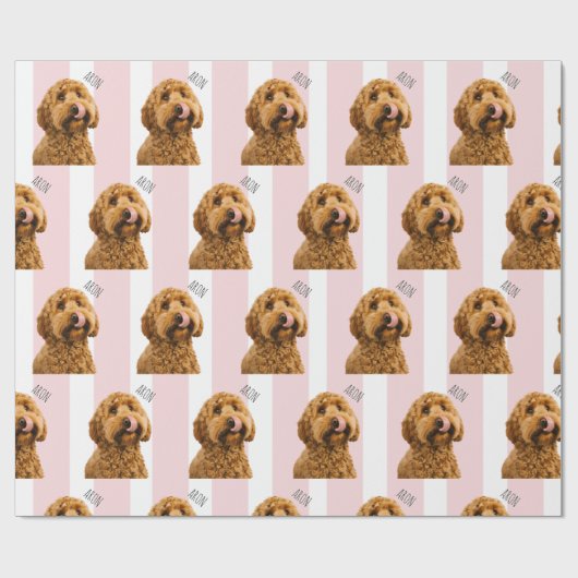 Personalized Dog Photo Custom Pet Geschenkpapier (Flach)
