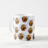 Personalized Dog Photo | Custom Pet Heart  Kaffeetasse (Vorderseite Links)