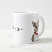 Personalized Dog Photo | Custom Pet Name  Jumbo-Tasse (Vorderseite Rechts)