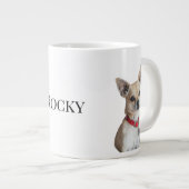Personalized Dog Photo | Custom Pet Name  Jumbo-Tasse (Vorderseite Rechts)