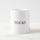 Personalized Dog Photo | Custom Pet Name  Jumbo-Tasse (Vorderseite)