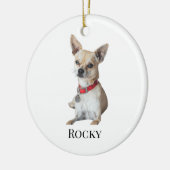 Personalized Dog Photo | Custom Pet Name Keramik Ornament (Links)