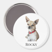 Personalized Dog Photo | Custom Pet Name Magnet (Vorderseite/Rückseite)