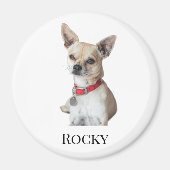 Personalized Dog Photo | Custom Pet Name  Magnet (Vorne)