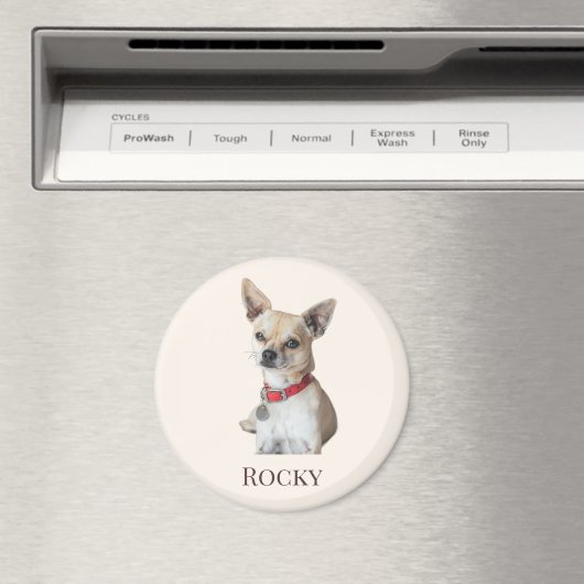 Personalized Dog Photo | Custom Pet Name  Magnet (In Situ (Geschirrspüler))