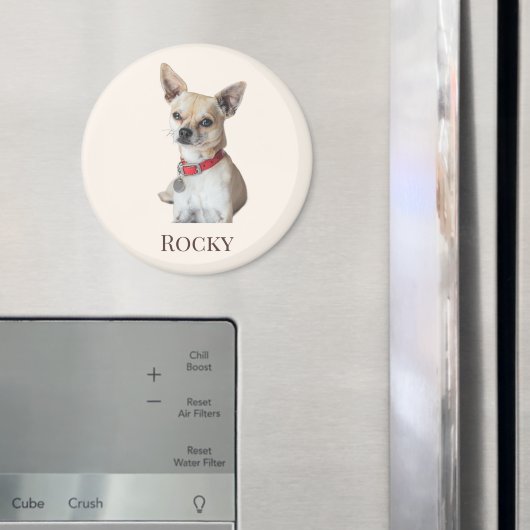 Personalized Dog Photo | Custom Pet Name  Magnet (In Situ (Kühlschrank))