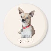Personalized Dog Photo | Custom Pet Name  Magnet (Vorne)