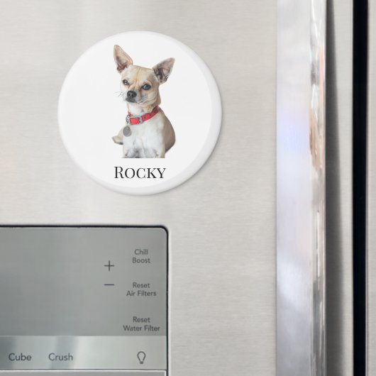 Personalized Dog Photo | Custom Pet Name  Magnet (In Situ (Kühlschrank))