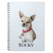 Personalized Dog Photo | Custom Pet Name  Notizblock (Vorderseite)