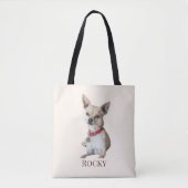 Personalized Dog Photo | Custom Pet Name  Tasche (Vorderseite)