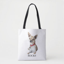 Personalized Dog Photo | Custom Pet Name Tasche