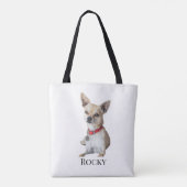 Personalized Dog Photo | Custom Pet Name Tasche (Rückseite)
