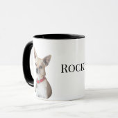 Personalized Dog Photo | Custom Pet Name Tasse (Vorderseite Links)