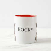 Personalized Dog Photo | Custom Pet Name  Zweifarbige Tasse (Mittel)