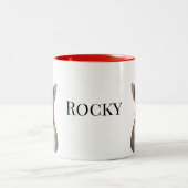 Personalized Dog Photo | Custom Pet Name  Zweifarbige Tasse (Mittel)