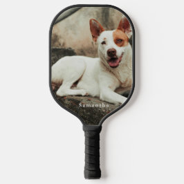 Personalized Dog Photo Family name Pickleball Schläger
