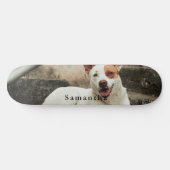 Personalized Dog Photo Family name Skateboard (Horizontal)