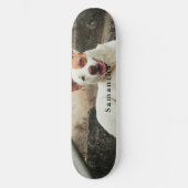 Personalized Dog Photo Family name Skateboard (Vorderseite)