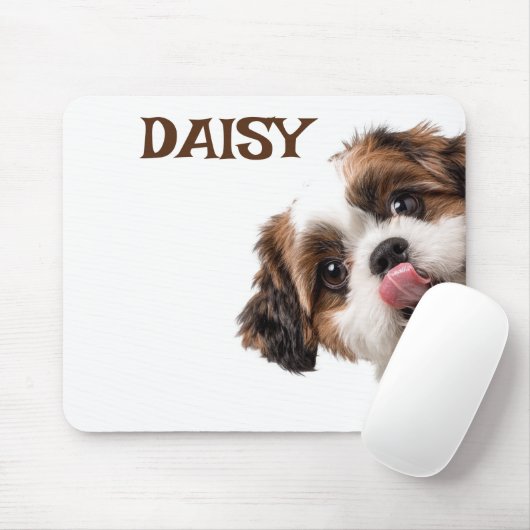 Personalized Dog Photo & Name Mouse Pad Mousepad (Mit Mouse)