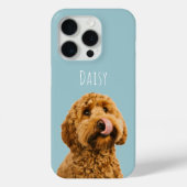 Personalized Dog Photo | Pastel Blue Pet Case-Mate iPhone Hülle (Rückseite)
